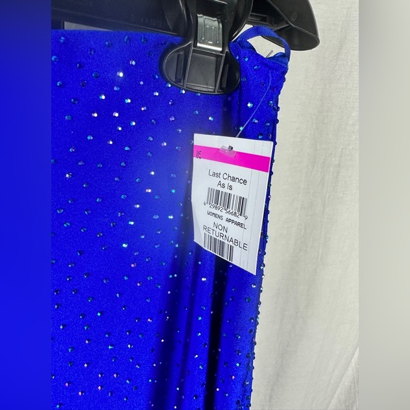 La Femme Royal Blue Rhinestone Jersey Skirt Size 6 NWT - Picture 9 of 13